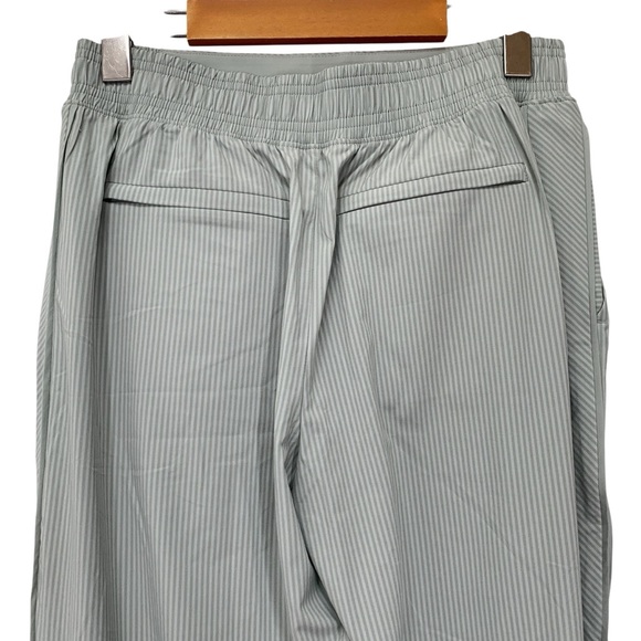 Athleta Brooklyn Textured Jogger Pant Womens Size 6 Green Gray Striped - Picture 6 of 9